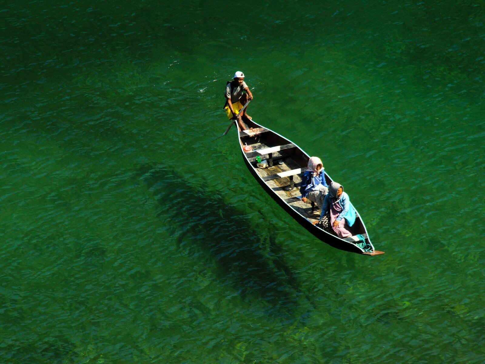 A clear river in the Jaintia Hills, Meghalaya