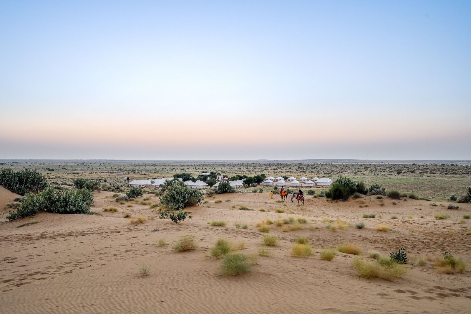 A desert courtyard at night, Rajasthan